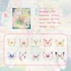 20pcs/pack PET Gilded Butterfly Stickers DIY Scrapbooking Collage Supplies Creative Decor Stationery Aesthetics Stickers