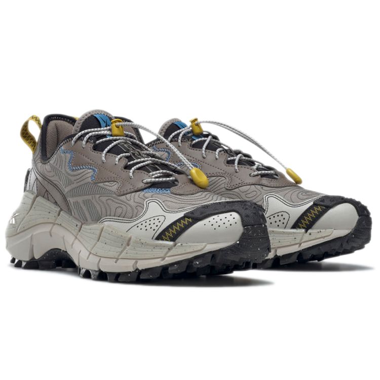 Reebok Buty Unisex Zig Kinetica 2 Edge Boulder Grey Essential-Blue Sulfur-Green GX0117