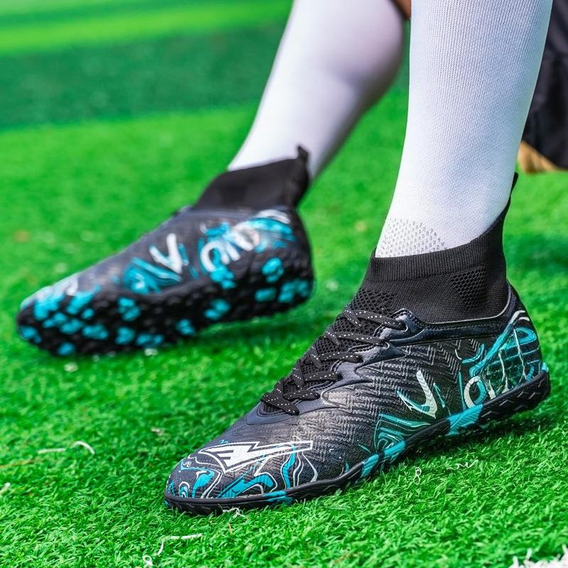 Size 34-46 Men/Women's Camouflage Football Boots Rubber Soft Sole Short Nail Artificial Turf Youth Children Football Shoes