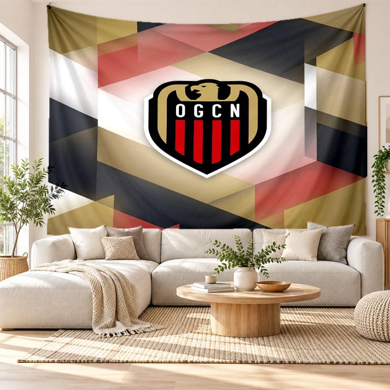 OGC Nice FC Wall Tapestry, Soft Fabric Wall Hanging, Decorative Backdrop For Bedroom Home Wall Art