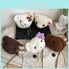 Adorable Plush Teddy Bear Crossbody Shoulder Bag For Girls With Cute Cartoon Design