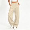 Women's High Waist Color Curved Wide Leg Sweatpants Casual Pants