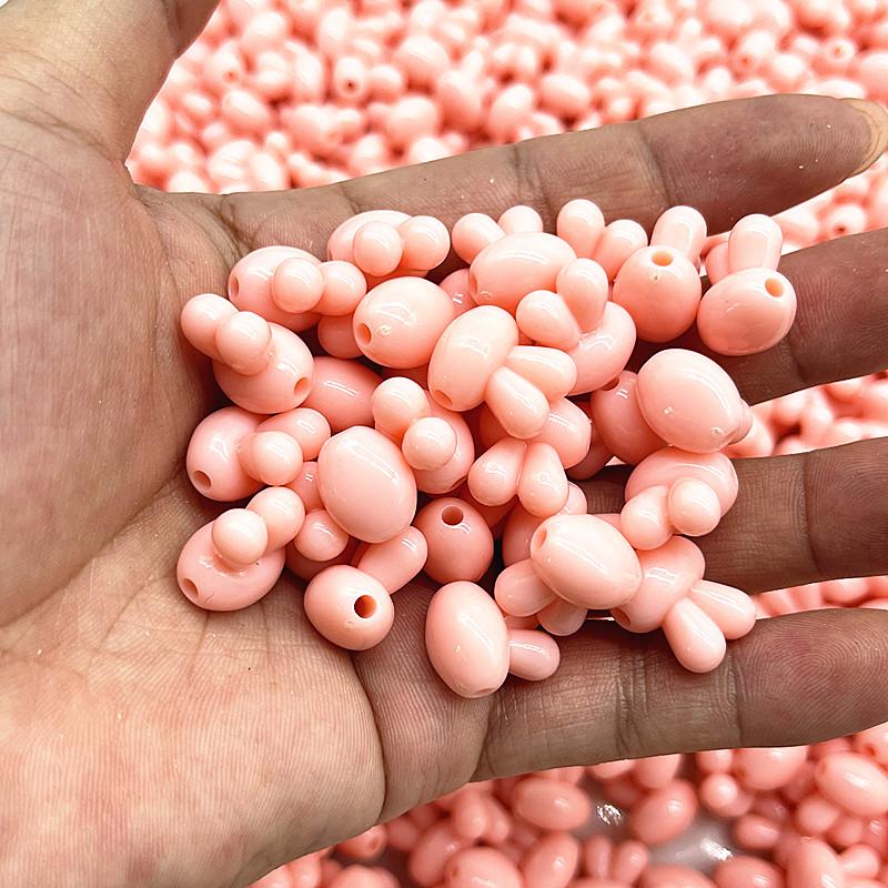 New 15pcs 13*15mm Colourful Rabbit Acrylic Loose Spacer Beads for Jewelry Making DIY Bracelets Accessories