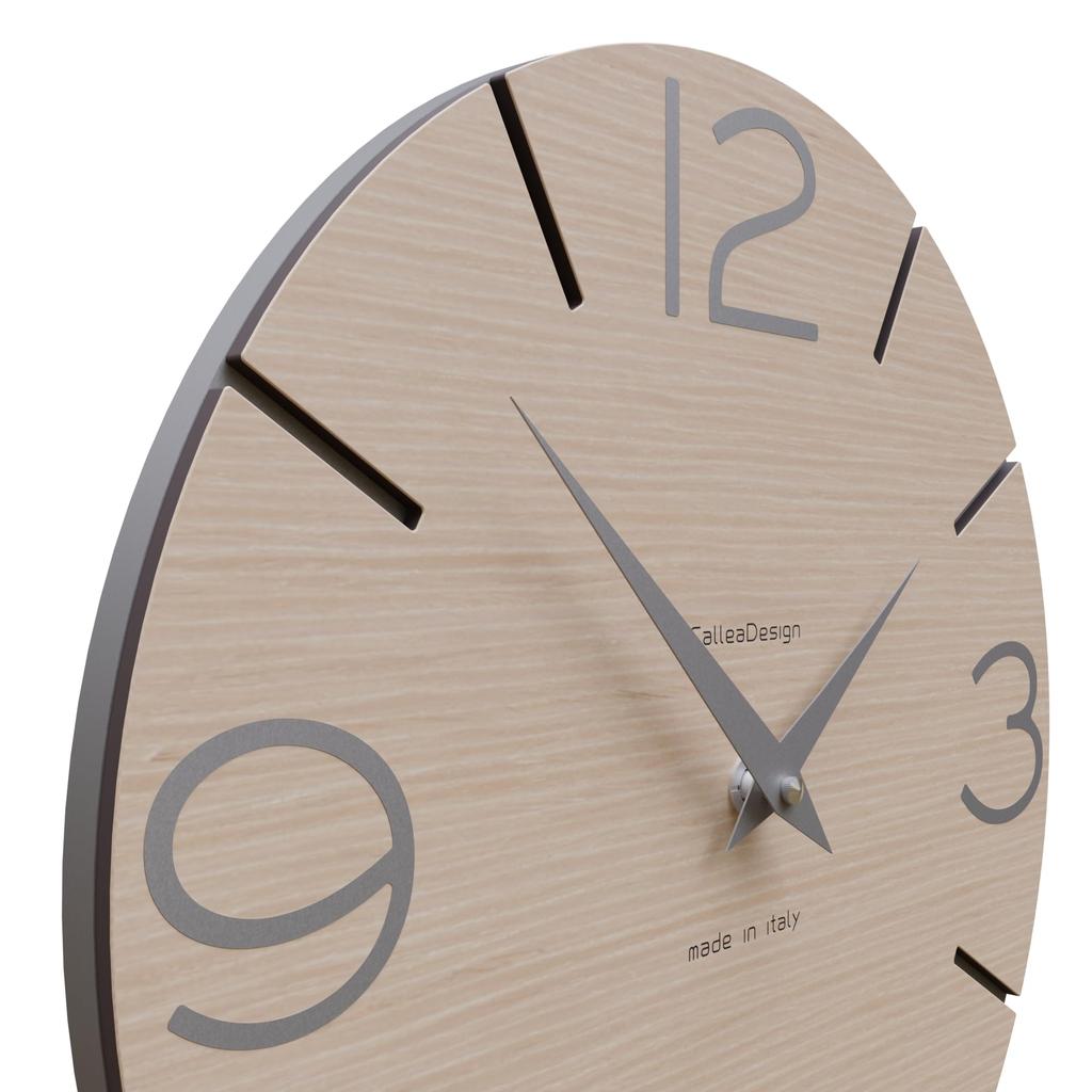 CalleaDesign SMILE Wall Clock Bleached Oak