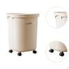 Trash Can with Wheels Dustbin Household Large Capacity Nordic Wastebasket Rubbish Bin for Apartment