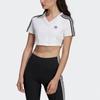Adidas Originals Crop Tops Women's White V Neck Moderate DV2620