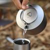 Single-Layer Titanium Kettle Coffee Cup Outdoor Tableware Drinkware Folding Handle Filter Big Capacity Pot for Camping Bag