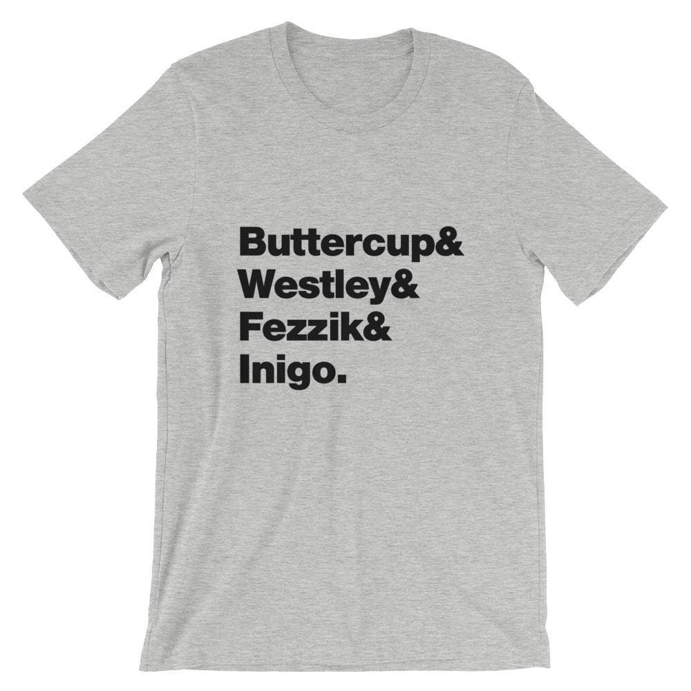 Princess Bride T-Shirt. Black, White, Gray or Red Soft Cotton Movie Tee.