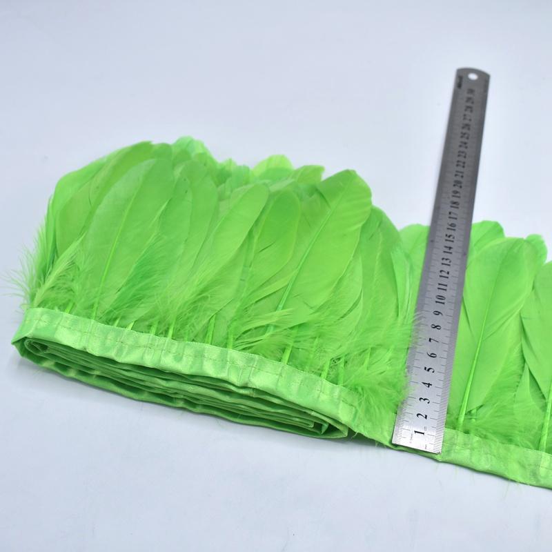 10Meters/lot Natural Goose Feathers Trimmings Fringe for Needlework Sewing Clothing Plume 15-20cm DIY Wedding Feather Decorative