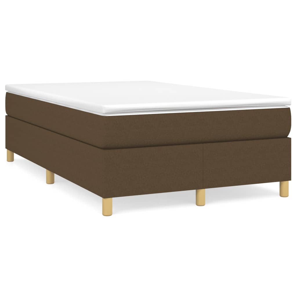 Vidaxl Bed Frame Without Mattress, Dark Brown, 120X200 Cm, With Fabric