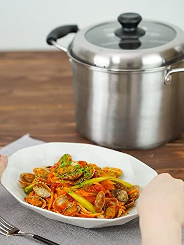 Wahei freiz Pasta Pot, 22cm, Stainless Steel, Gas/IH Compatible, Thick Bottom, with Lid, Roser, RB-2319