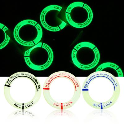 Pegatinas luminosas para llave de coche, pegatinas 3D para tapa de interruptor, decoración de estilo para coche y motocicleta, adornos novedosos y modernos, perfectos