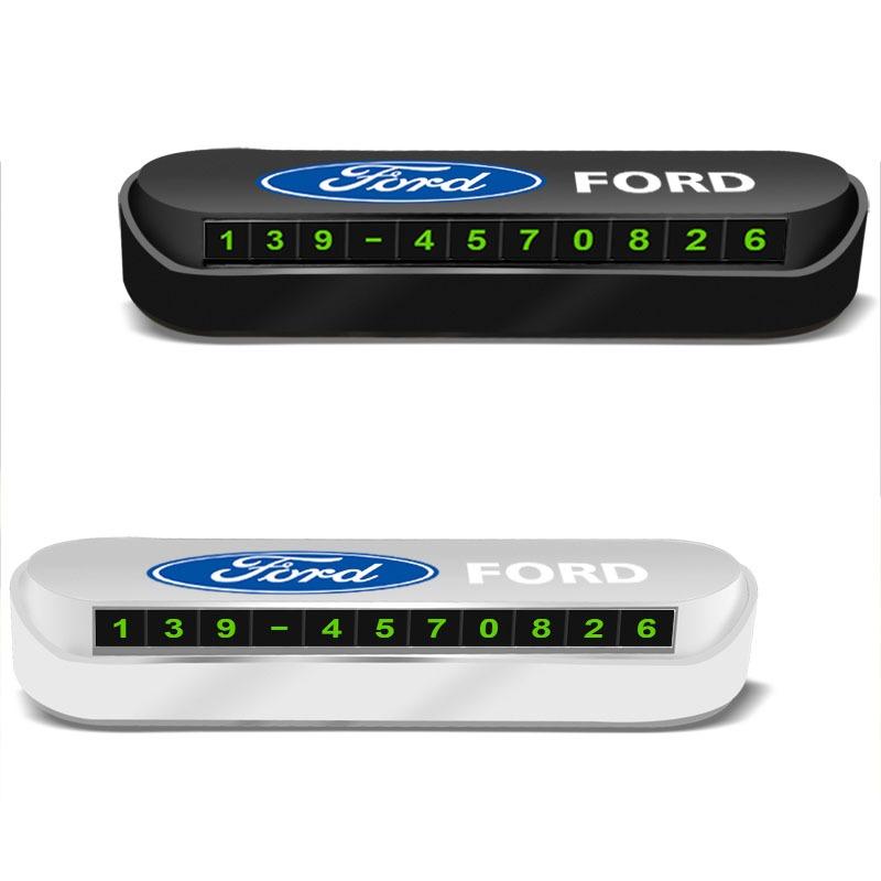 Car Styling Temporary Parking Card Phone Number Card Plate Telephone Number For Ford Focus Mondeo Kuga Fiesta MK7 Escort Explorer Edge 2 4 MK2