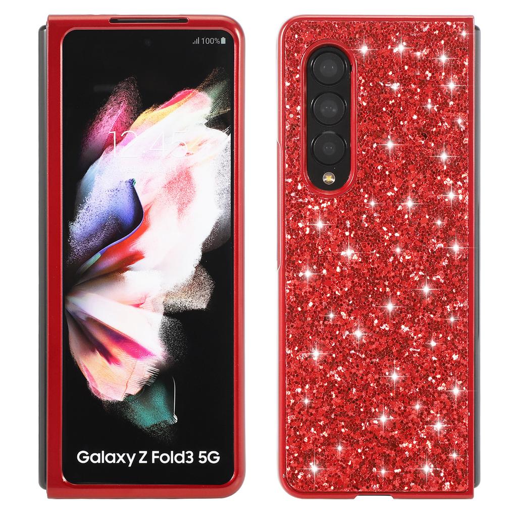 The new model is suitable for Samsung zfold7 mobile phone case electroplating glitter sticker zfold6 anti-drop folding screen protective case z3.