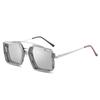 Vintage Steampunk Style Sunglasses Men'S Metal Hollow Box Sunglasses Men'S Trendy Double Beam Glasses