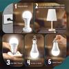 6 Pack Rechargeable Emergency Light Bulbs, Battery Powered Bulb | 6000K Daylight E26 12W 60W Equivalent with 1500mAh for Home Power Outage Camping