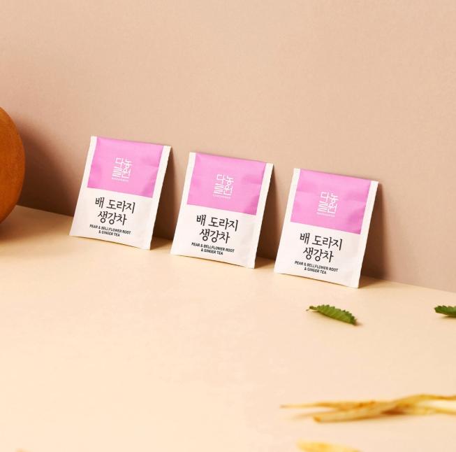 Danongwon Pear Bellflower Ginger Tea 0.7g x 50 Tea Bags Korean Herbal Tea Immune Support Tea