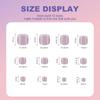108Pcs Summer Fake Toenails Nude Color Short Press On Toe Nails White French Tip Full Cover False Nails Extensions DIY Manicure