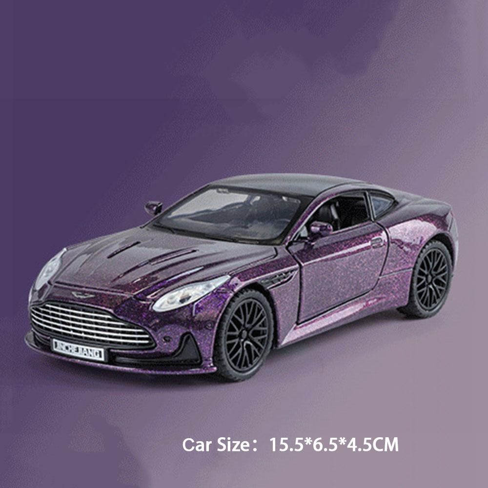 

Scale 1:32 DB12 Car Model Toy Alloy Metal Diecast Doors Opened Sound & Light Super Sports Cars Collection Hobby Ornaments Gifts фіолетовий