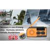 5000mA Weather Radio Solar Hand Crank 4-Way Power  Radio,AM/FM/NOAA Alert Survival Portable Camping Hlight