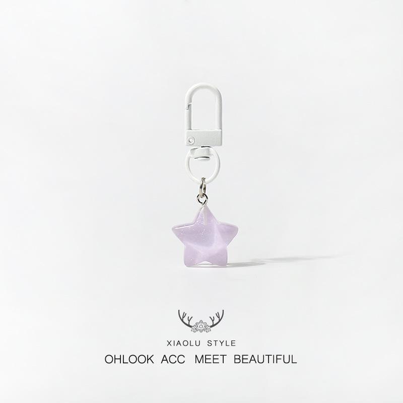 Charming Five-Pointed Star Keychain - Energetic Backpack Accessory