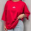 Stylowy Damski Europejski i Amerykański Luźny Bawełniany T-shirt na Lato - Casualowy, Uniwersalny, Modelujący Sylwetkę, Krótkim Rękawem, z Amerykańskim Nadrukiem.