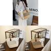 Woven Summer Tote Bag For Women Large Capacity Beach Shoulder Bag With Inner Pocket