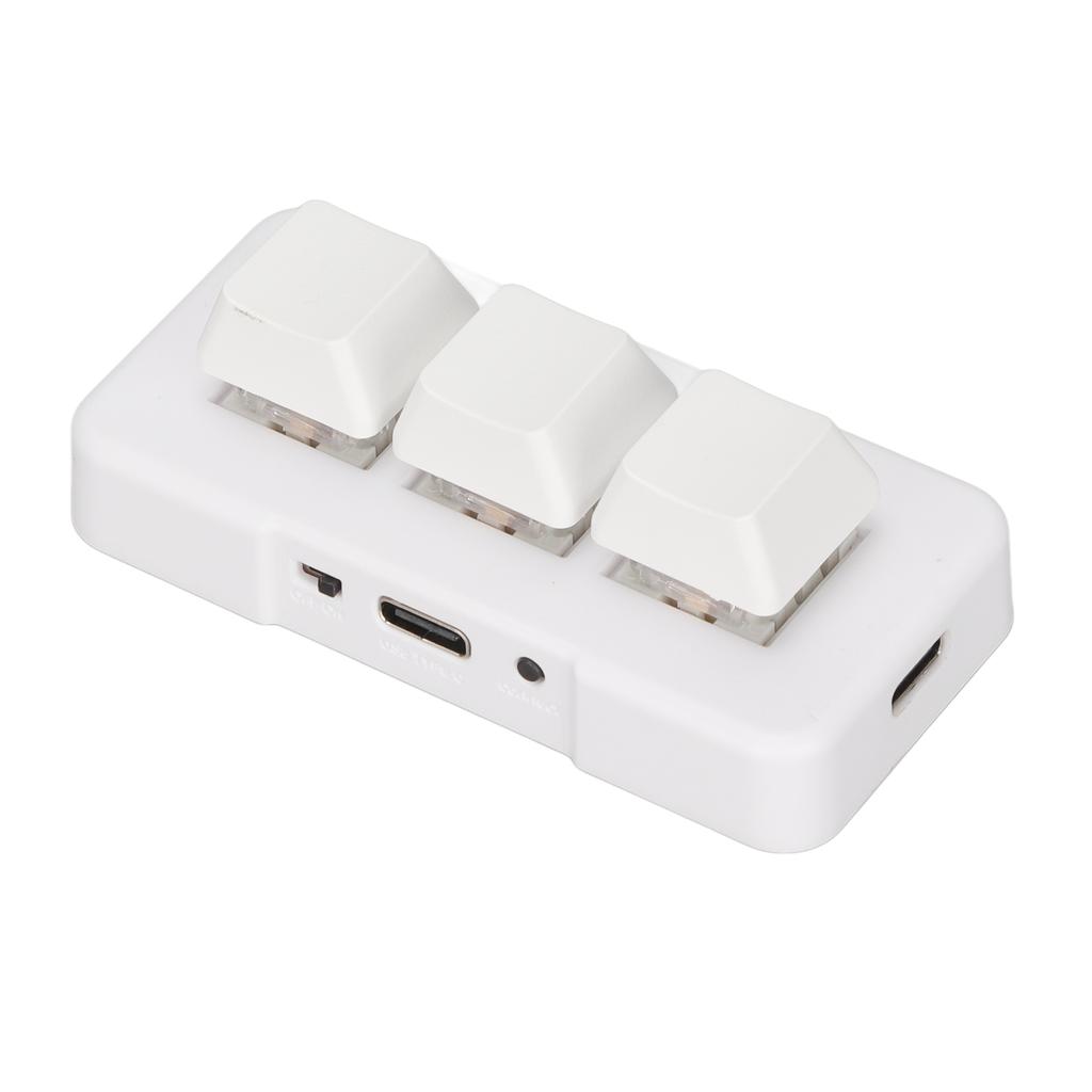 3 Key Keypad RGB Backlit 3 Keys USB Interface Mini Mechanical Programmable Plug and Play Macro