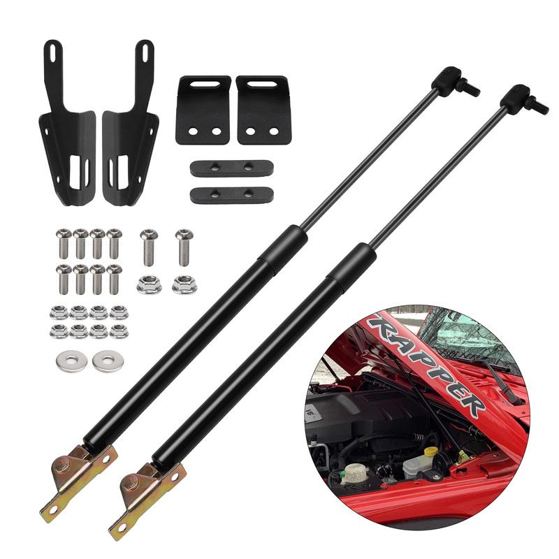 1 Pair Hood Lift Support Front Strut Gas Charged Shock for Jeep JK Wrangler & Unlimited 07-18 2/4 Door чёрный