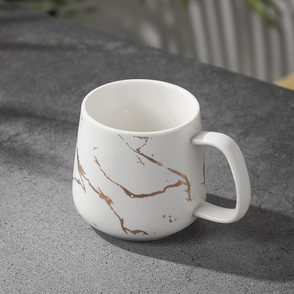 Creative Mug Big Belly Ceramic Cup, Nordic Ins Coffee Cup Personalized Marble Pattern Home Office Water Cup