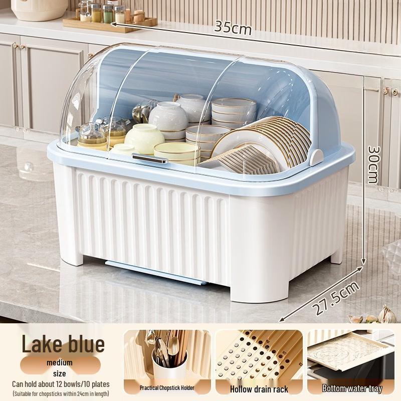 Lan Tuan Nordic Foldable Kitchen Dish Drying Rack & Storage Shelf