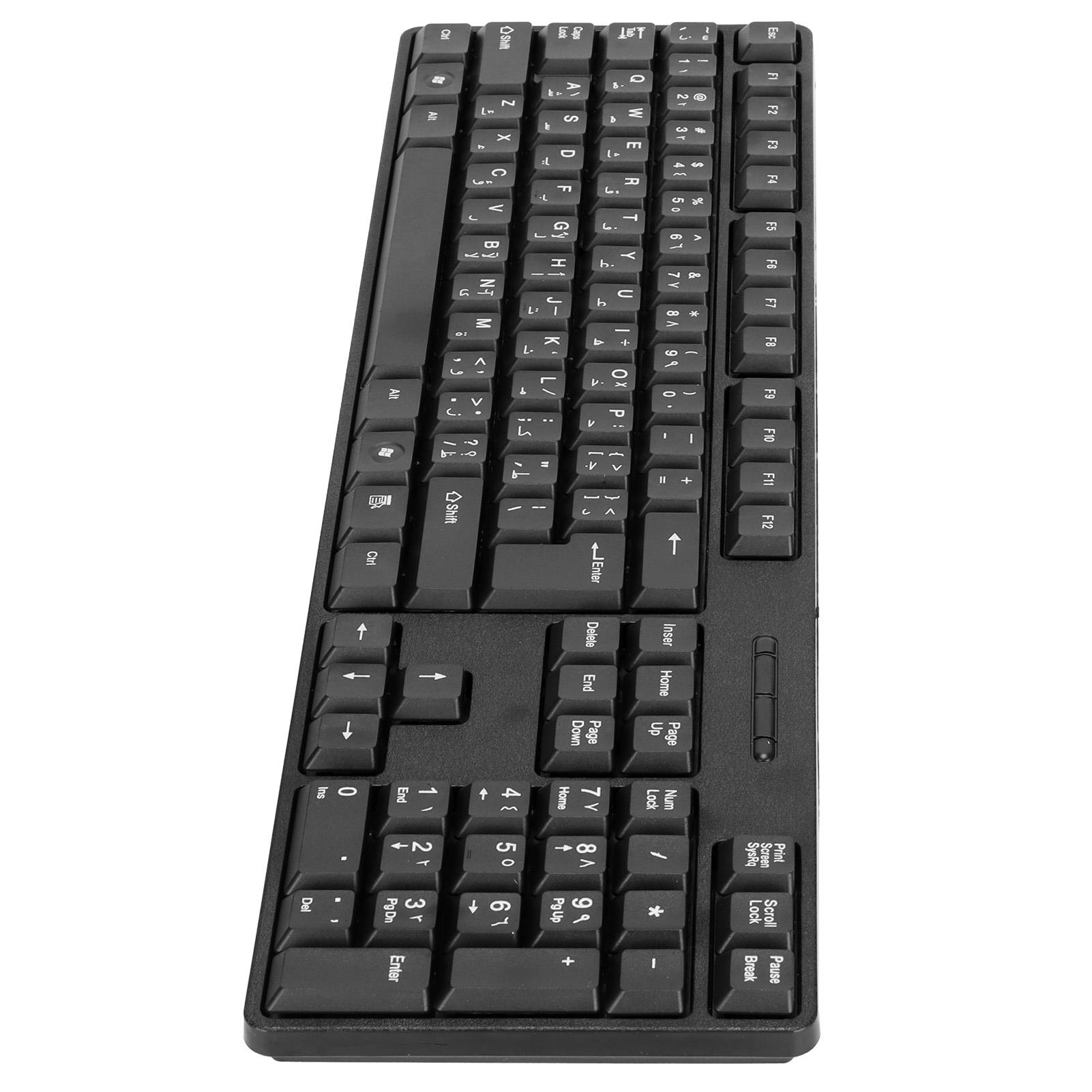 Juego De Teclado Y Mouse Inalámbrico De 2.4 G Con 78 Teclas USB, Teclas Delgadas Grabadas, Botón
