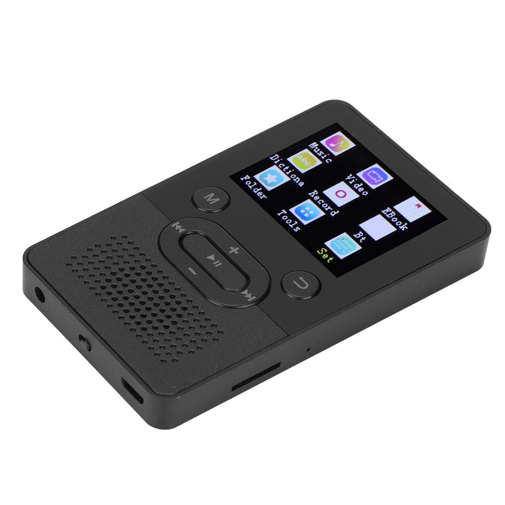 T9 MP4 Player 1.8 Inch Color Screen Lossless Sound MP3 Player with Bluetooth 4.2 Supports Memory Card Expansion