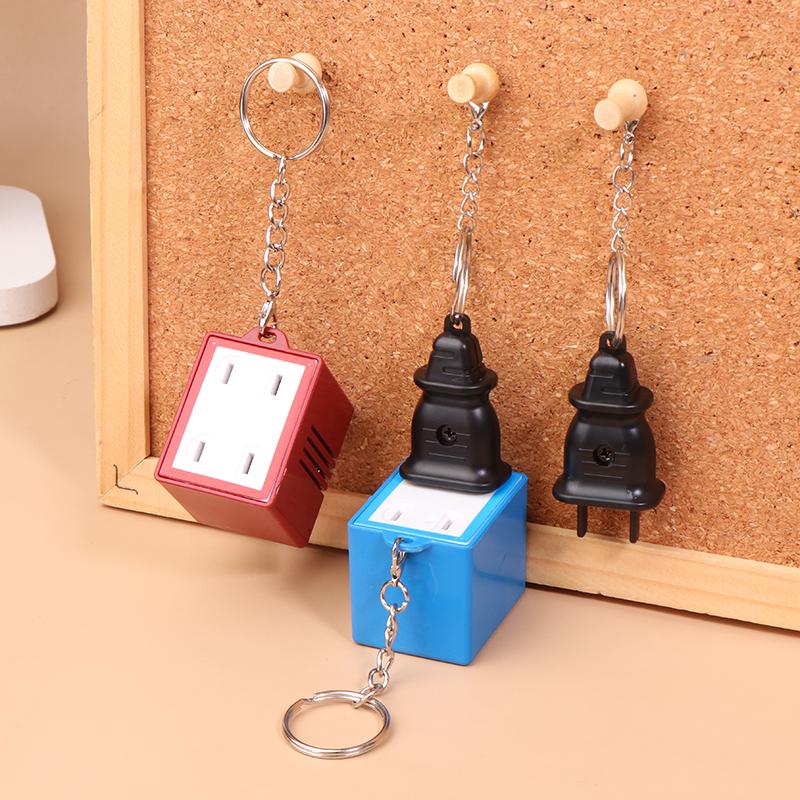 Creative Mini Socket Music Keychain Fun Singing Key Chain Couple Keyring Backpack Pendant Car Key Holder Cute Little Gift
