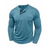 Men’s Long-Sleeved T-Shirt: Loose-Fit, Plain-Coloured, Pocket-Detail, Sports & Casual Top for Men