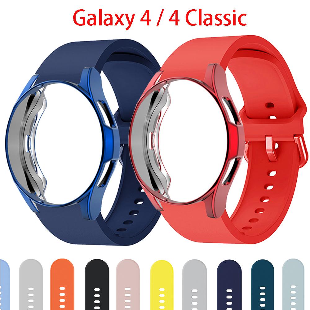 TPU Чехол Силиконовый ремешок для Samsung Galaxy Watch 4 44 мм 40 мм  классический 46 мм 42 мм Спортивный чехол для часов Ridge Sport Браслет  Galaxy Watch 4 ремешок купить недорого —