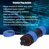 Priză cu Flanșă IP68 Rezistentă la Apă Terminal Capăt Drept Conector de Alimentare Aviație 250V 612mm LP20(3 pini )