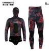 Mens 5mm Neoprene Semi-Dry Wetsuit Spearfishing Diving Camo Full Body Suit