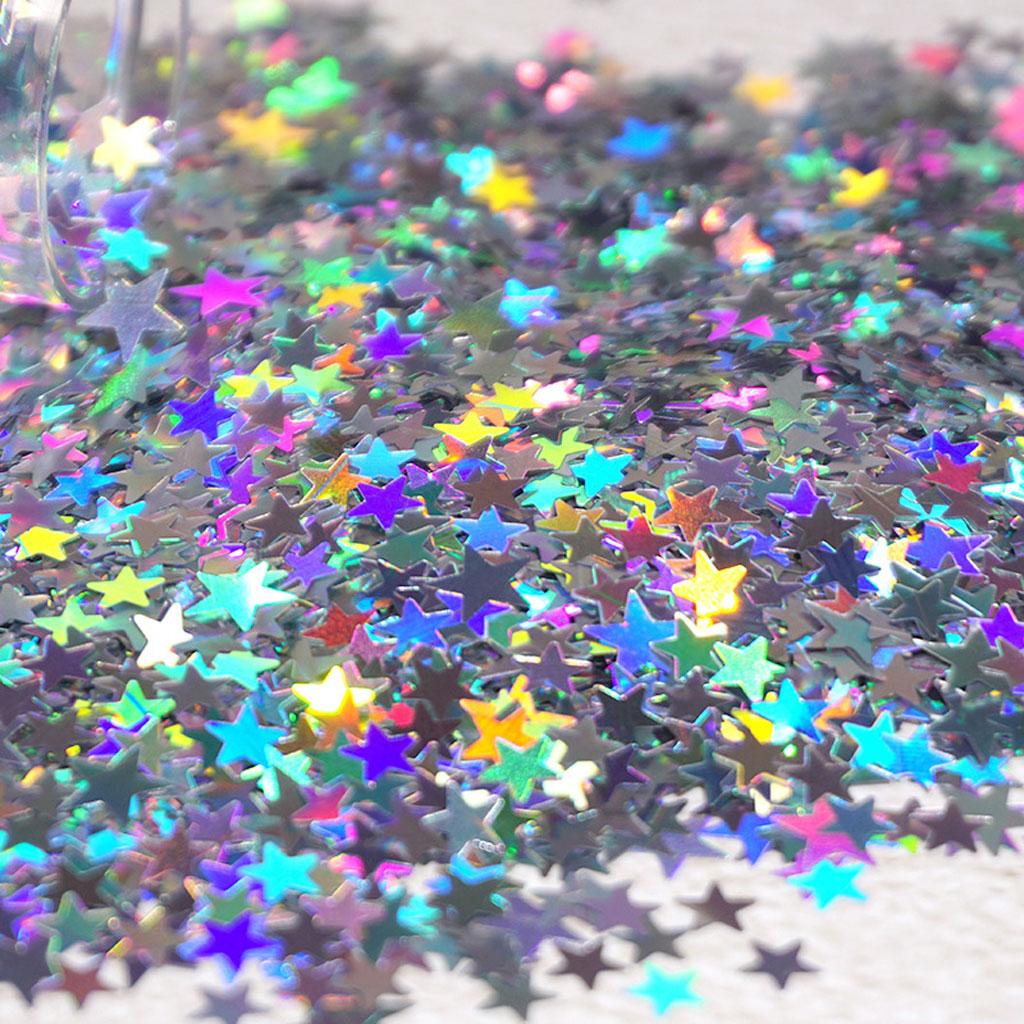 Five-Pointed Star Glitter Nail Sequins Nail Art Flakes Colorful Glitter Sticke