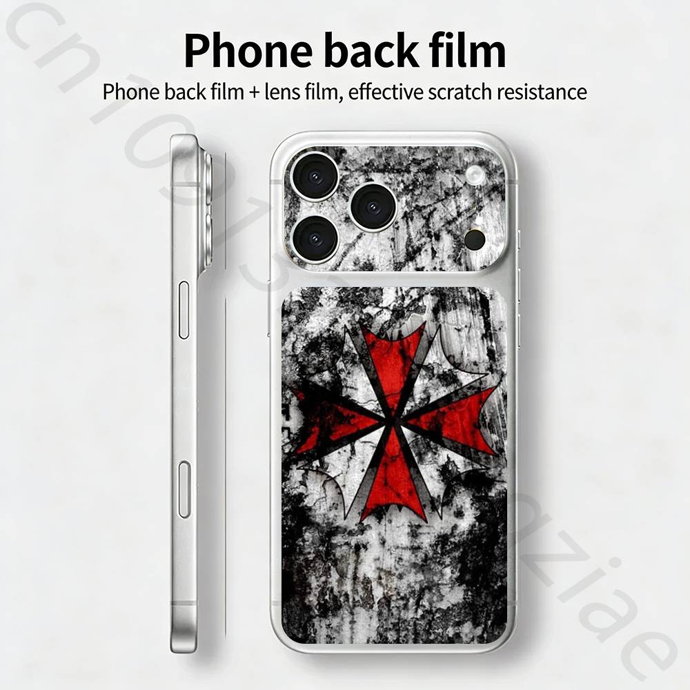 

Game R-Resident Evil Video For iPhone 17 pro Max /17 pro Full Cover Decal Skin Wrap 3D Colorful Rear Protective Sticker Film iPhone17promax