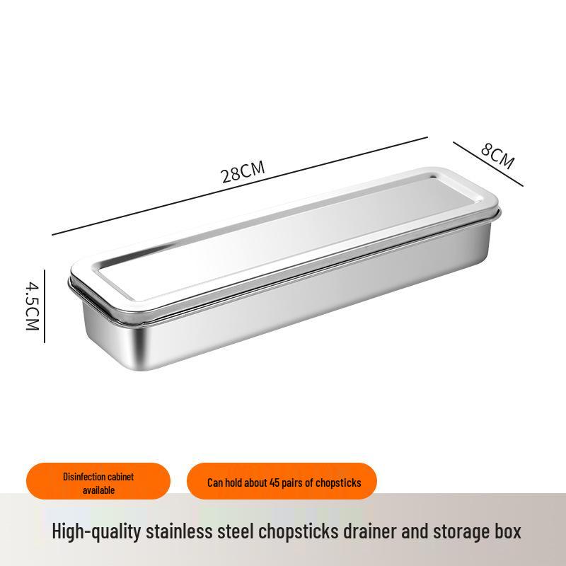 Stainless Steel Portable Cutlery Storage Box - Waterproof & Mildew-Proof for Outdoor Picnics