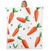 Various Cartoon Aircraft Biplane Jet Helicopter Clean White Background Pattern Flannel Throw Blanket, Warm Cozy Blanket