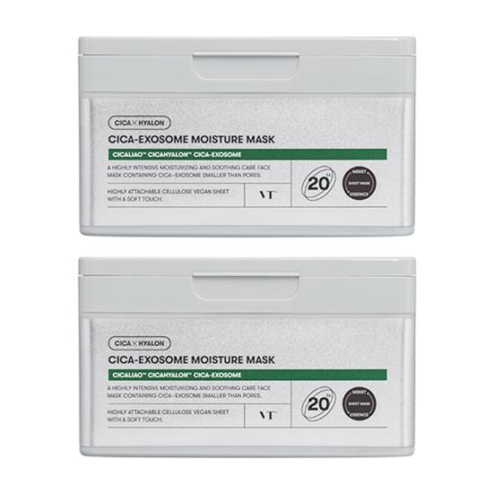 VT Cosmetics Cica Exosome Moisture Mask 20 Sheets × 2 (Total 40 Sheets)