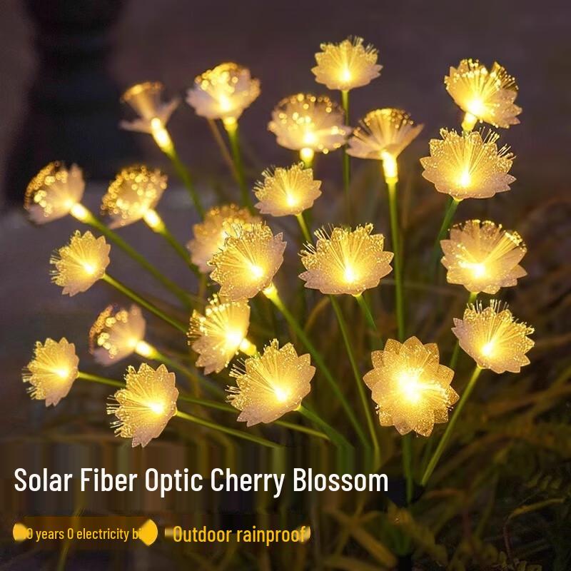 Solar LED Fiber Optic Cherry Blossom Garden Stake Light