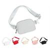 Spor Bel Çantası Ayarlanabilir Büyük Kapasiteli Su Geçirmez Fermuar Düz Renk Rahat Unisex Bay Bayan Seyahat fanny paketi Crossbody Göğüs tek kollu çanta