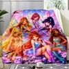 1PC Wink Club Flannel Blanket, Use for Birthday/Holiday Gift, Soft Blanket for Sofa/Bed/Camping/Office/Tourism Use,All Seasons