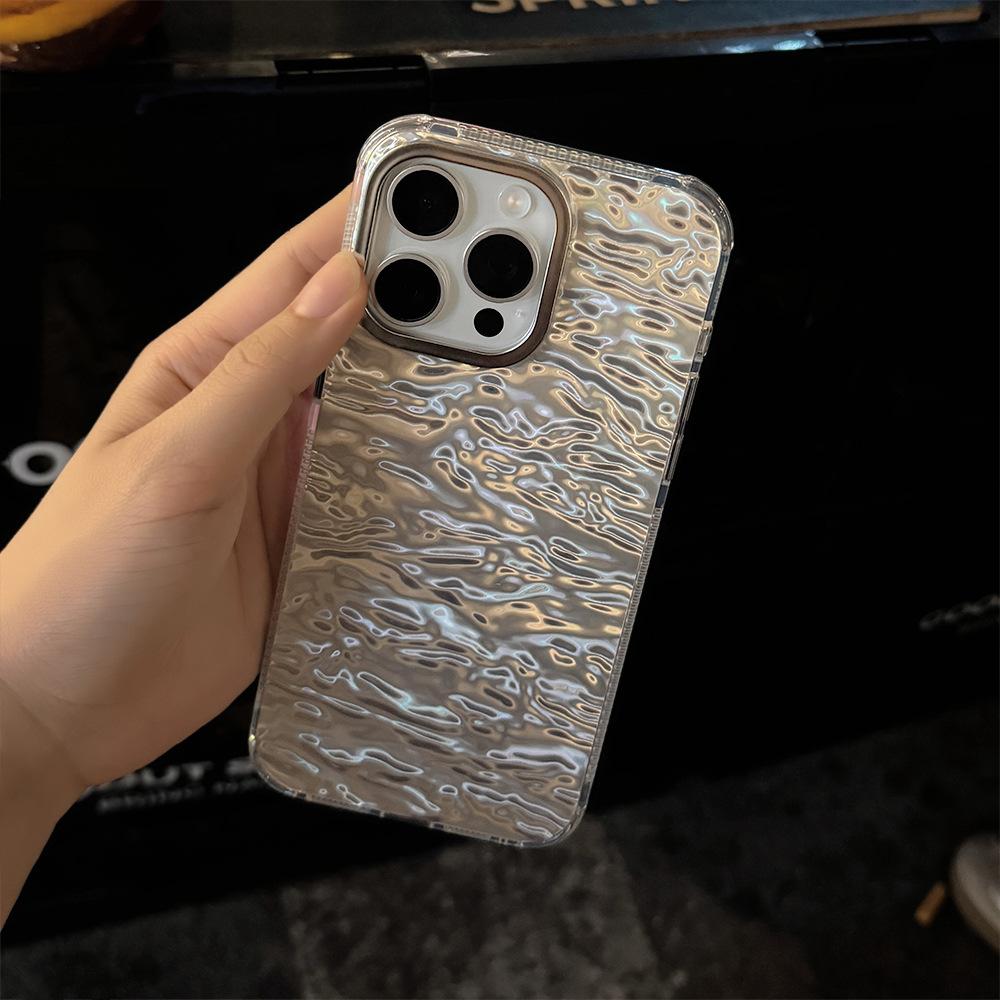 Wave IMD Suitable for Apple Phone Case 16pro Max High end Iphone15 Anti Fall 14 Laser Simple 13