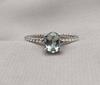 Green Amethyst Ring: 925 Sterling Silver Prasiolite, Twisted Band