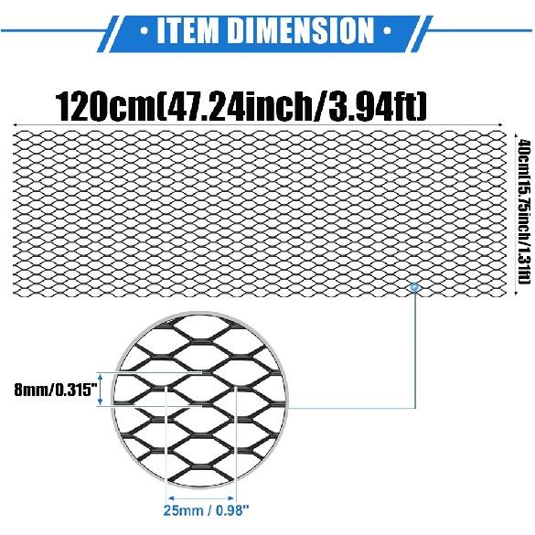 Car Grill Mesh Grilles Universal For Front Bumper Hood Air Vents Spoiler Intake