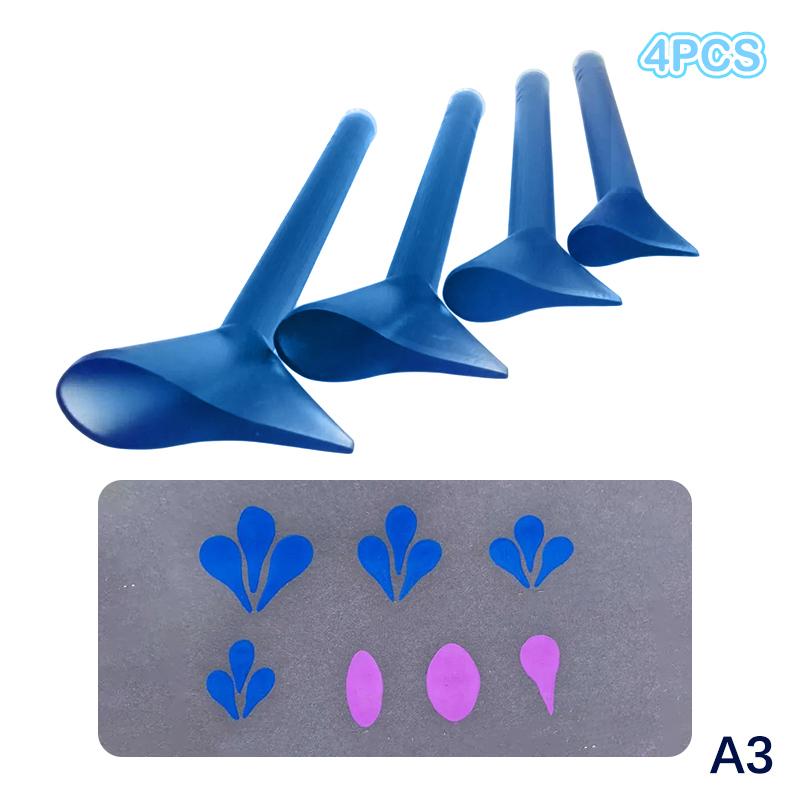 3/4 Stück Blumen-Floral-Punktierwerkzeuge Set Mandala-Punktier-Prägewerkzeuge Für Felsmalerei Stempelstift DIY Graffiti Haus Außen